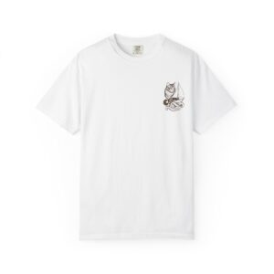 sailing cat lover (black logo) tshirt