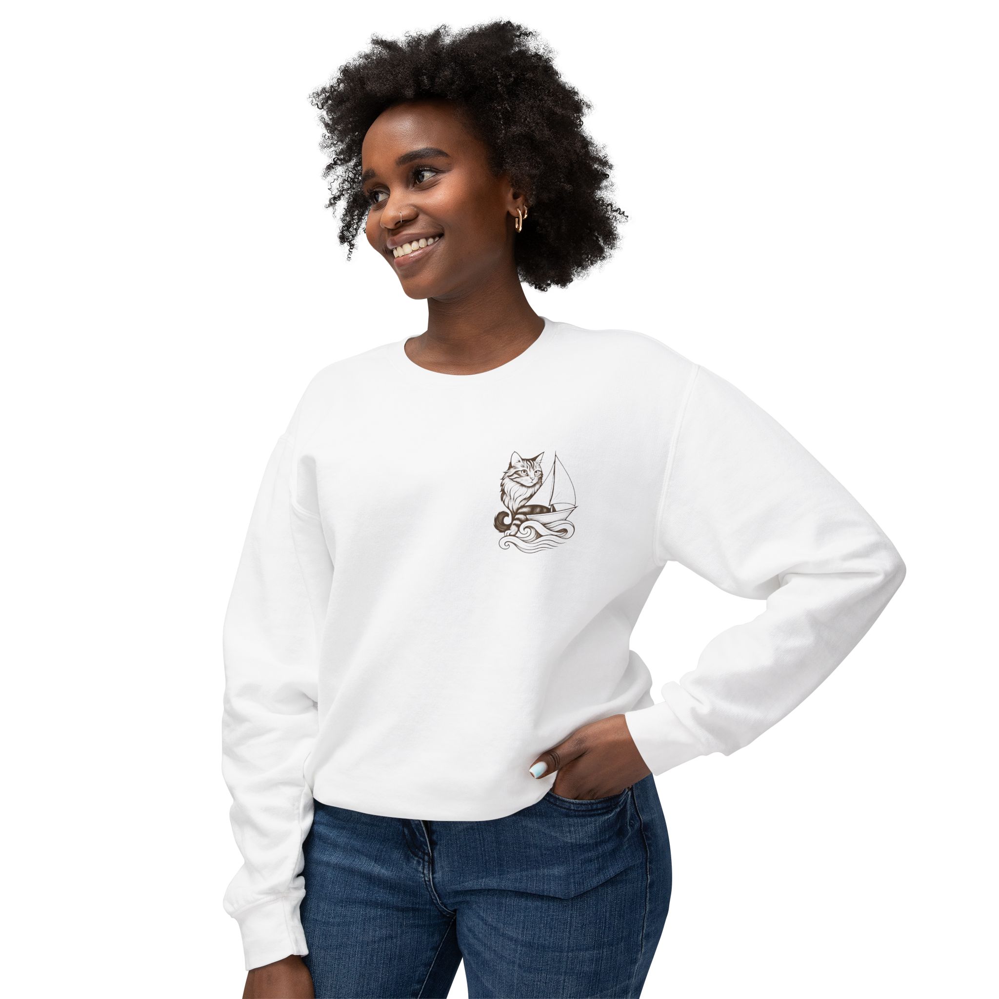 Sailing Cat lover Crewneck - Image 11